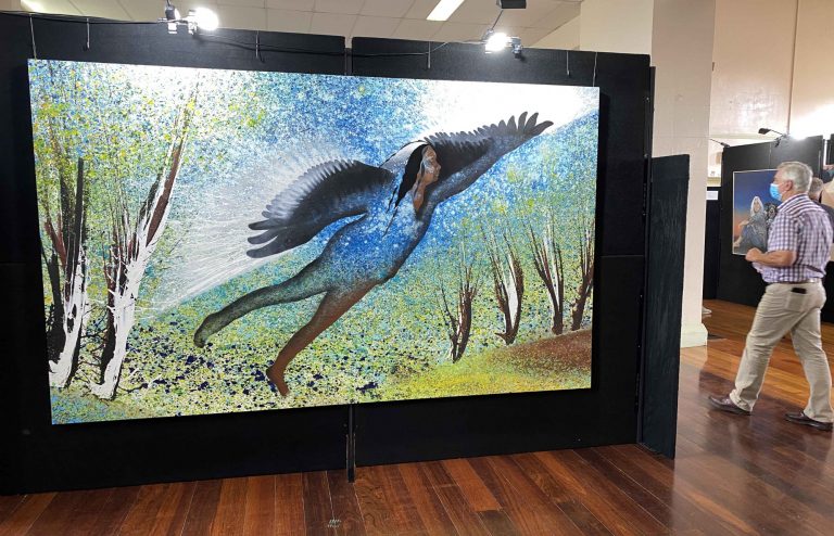 Black Swan, Aunty Eileen Harrison, 2021_Artist Kerrie Warren